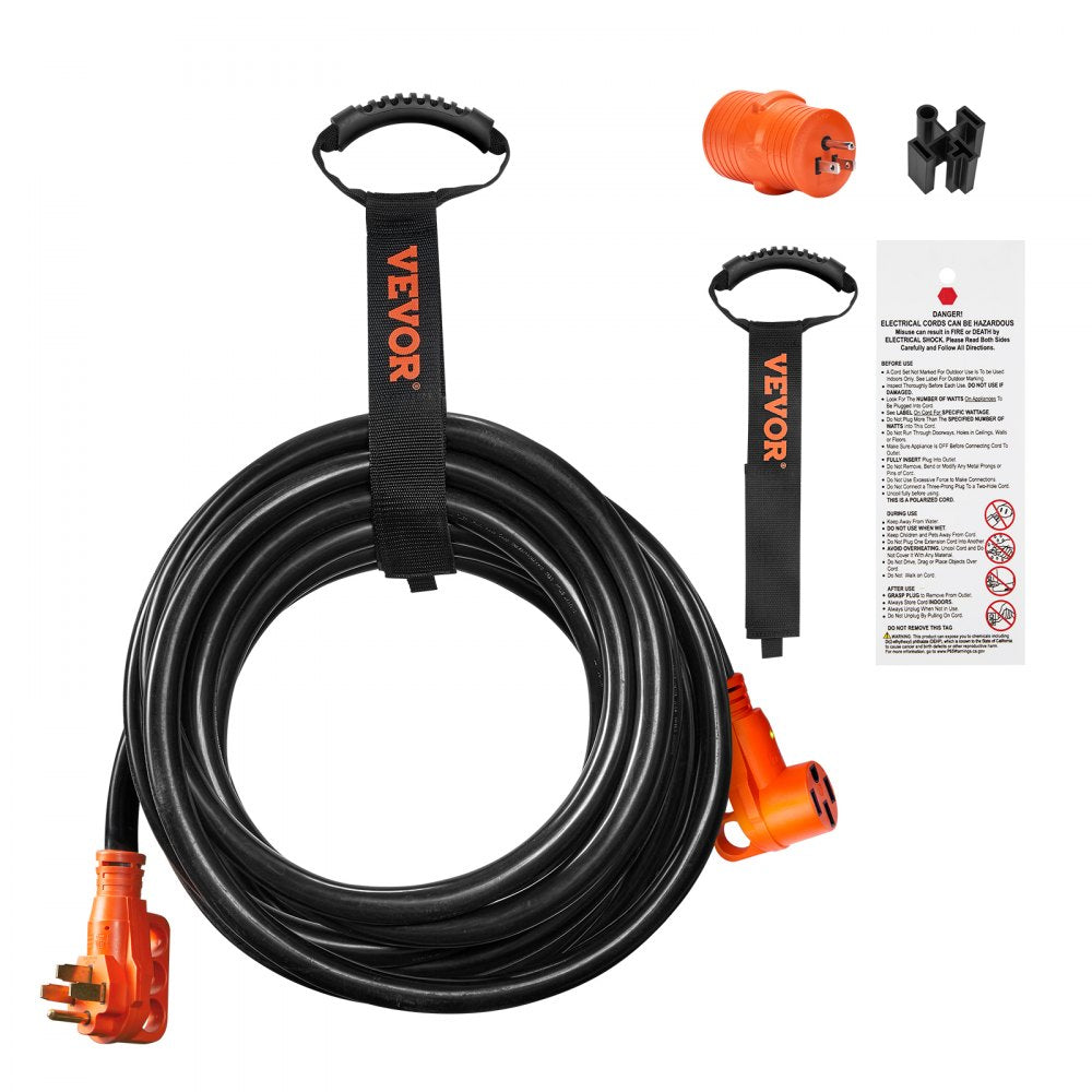 RVYCX-50A30FT - 30ft Heavy-Duty RV Power Cord with LED Indicator