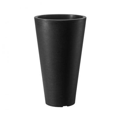 KD9953 - 24-Inch Black Tall Planter with Modern Design and Easy Handles