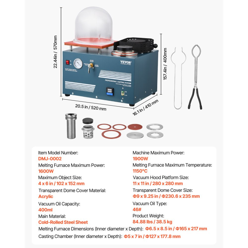 DMJ-0002 - Multi-Function Vacuum Casting Machine for High-Quality Jewelry