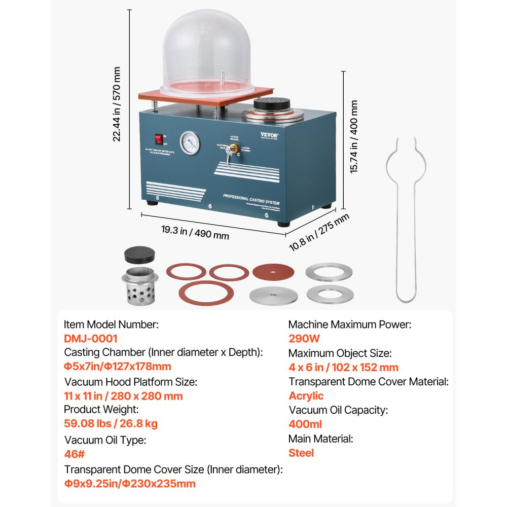 DMJ-0001 - Precision Vacuum Casting Machine for Jewelry with Accessories