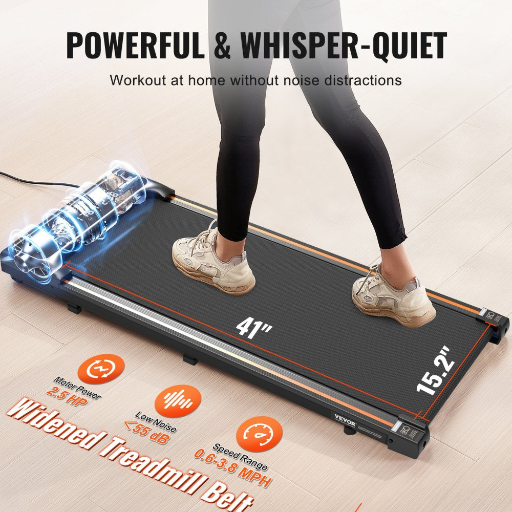 S7 - 15.2"x41" Under Desk Walking Pad with 2.5 HP Quiet Motor