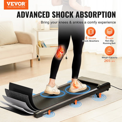 S7Y - Incline Walking Pad Treadmill with Shock Absorption & Smart Tracking