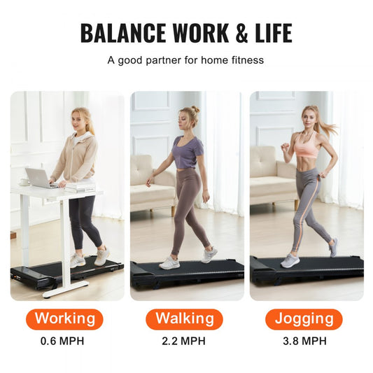 S7Y - Incline Walking Pad Treadmill with Shock Absorption & Smart Tracking