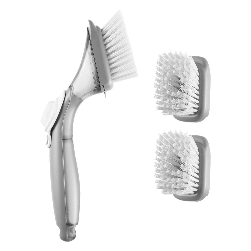 B003-1-3 - Ergonomic Soap Dispensing Dish Brush with Replaceable Heads