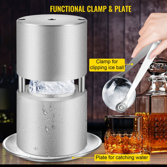 TM-60 - 2.4" Aircraft Aluminum Ice Ball Maker for Slow-Melting Drinks