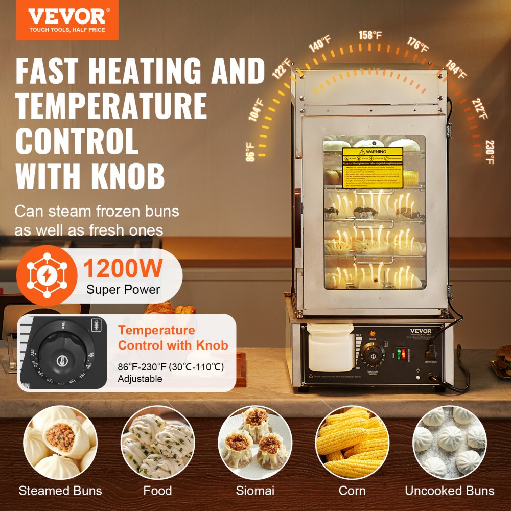 SC-500H - 5-Tier Electric Food Warmer with Adjustable Temperatures