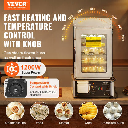 SC-500H - 5-Tier Electric Food Warmer with Adjustable Temperatures