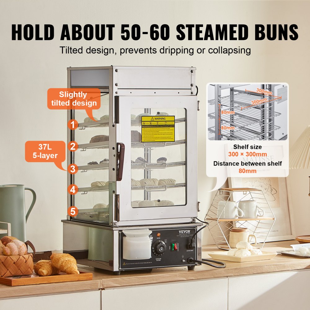 SC-500H - 5-Tier Electric Food Warmer with Adjustable Temperatures