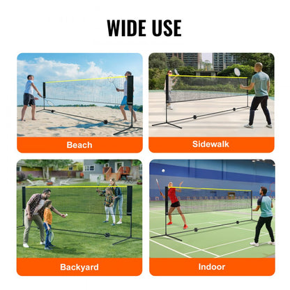 DKS-11420 - Portable 14ft Badminton Net, Easy Setup for Family Fun