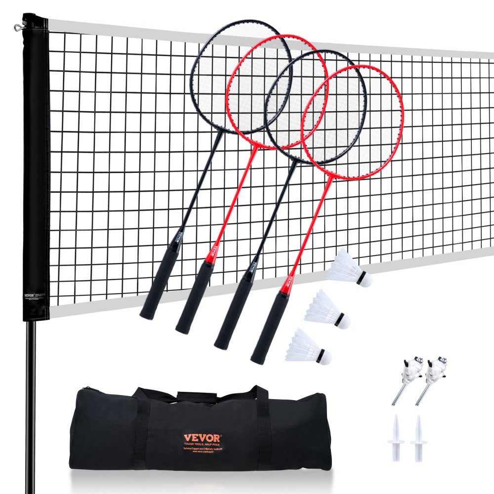JH-0101Y - 20ft Portable Badminton Net Set for Outdoor Fun