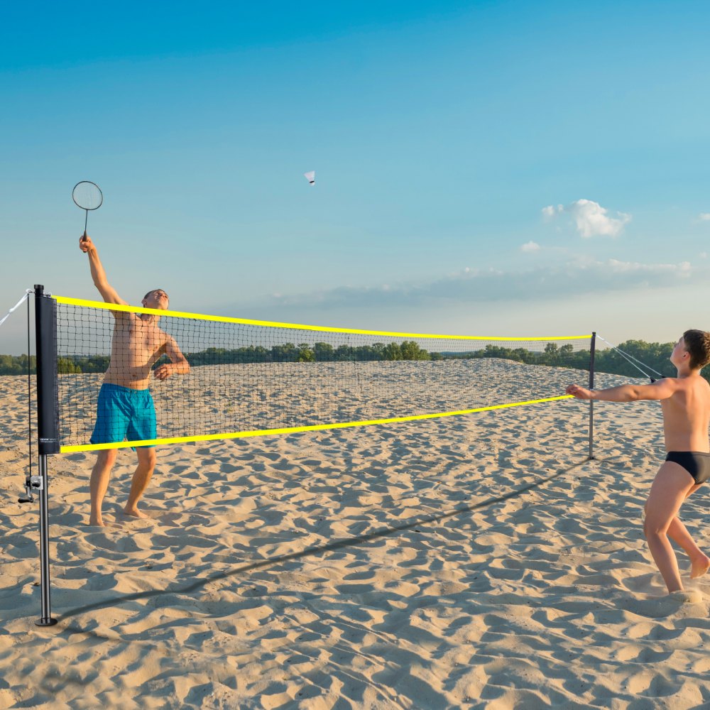JH-0102Y - Portable Badminton Set with Net & Rackets for Outdoor Fun
