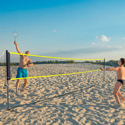 JH-0102Y - Portable Badminton Set with Net & Rackets for Outdoor Fun