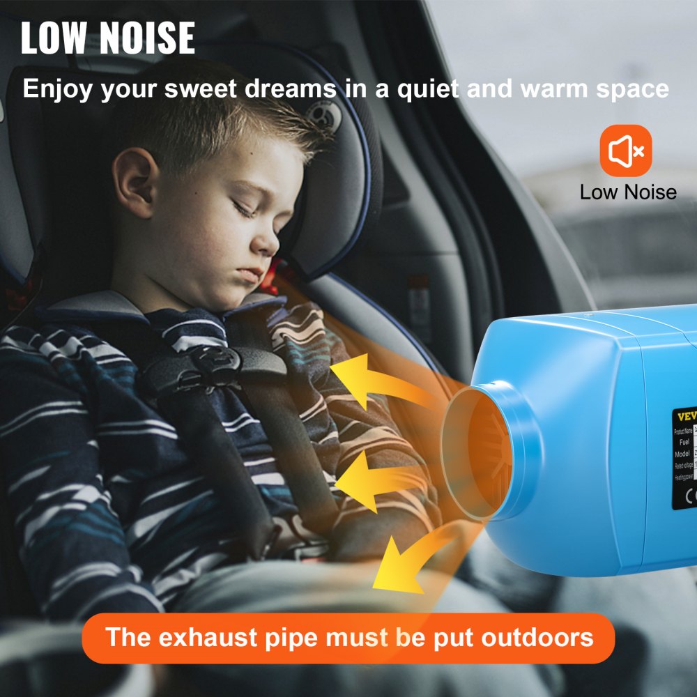 010896255756 - 12V Diesel Heater for Buses, Boats, & Trailers