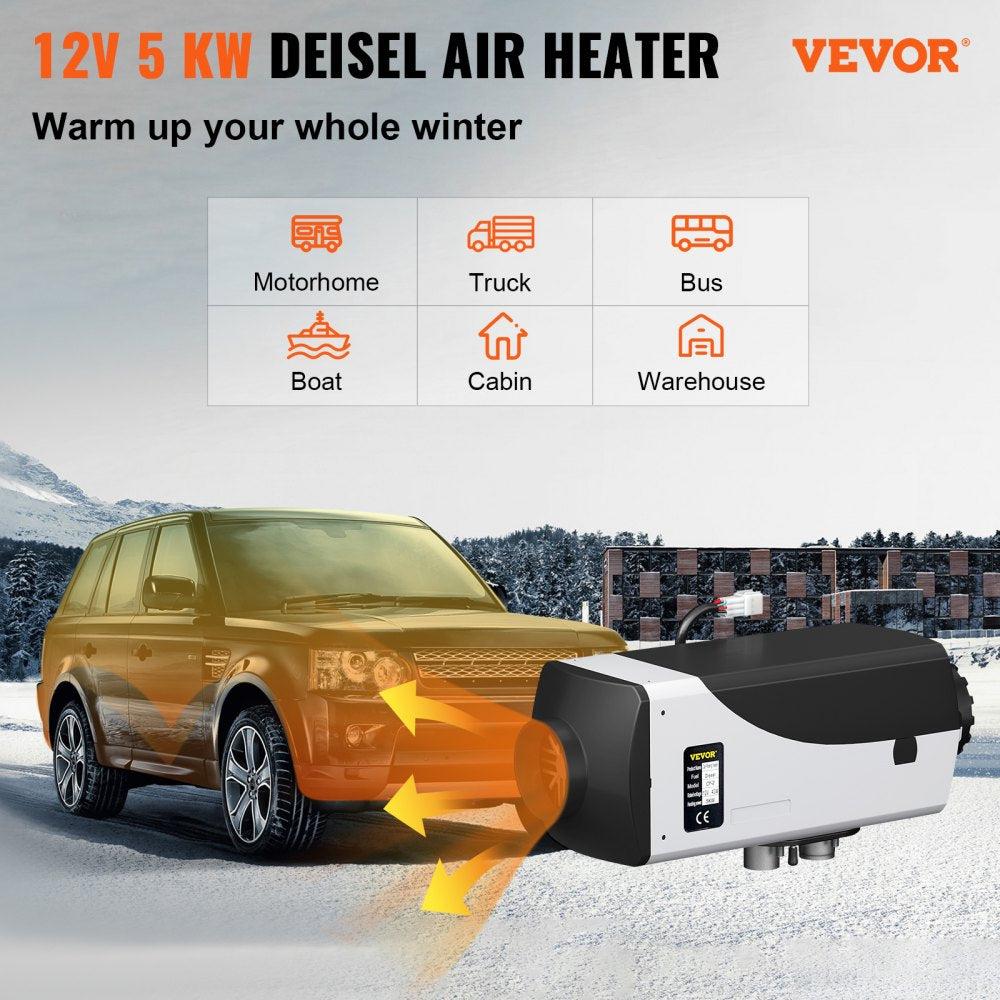 WF 5001 - 12V 5KW Efficient Diesel Heater with Remote Control