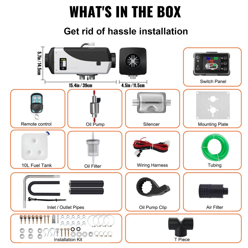 WF 5001 - 12V 5KW Efficient Diesel Heater with Remote Control