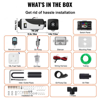 WF 5001 - 12V 5KW Efficient Diesel Heater with Remote Control