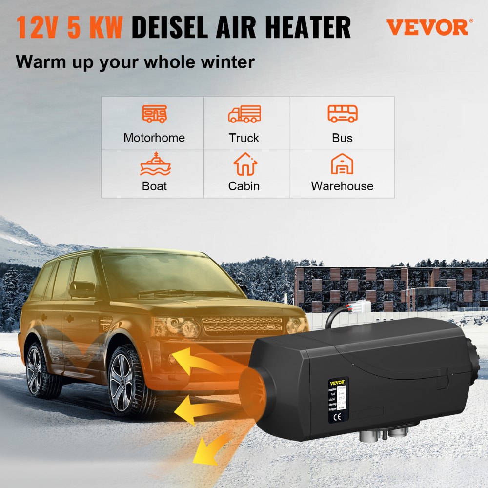 WF 5001 - 12V 5KW Diesel Air Heater for Rapid Heating & Easy Installation