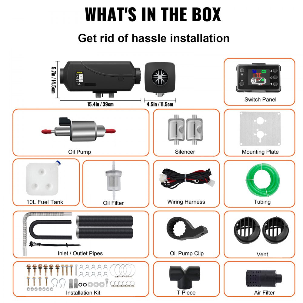 WF 5001 - 5KW 12V Diesel Air Heater with LCD Control