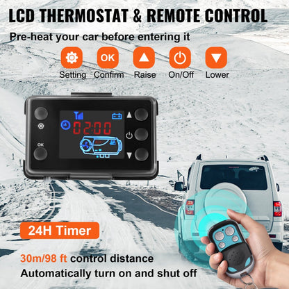 WF 5001 - 12V Diesel Air Heater with Remote Control for Fast Heating