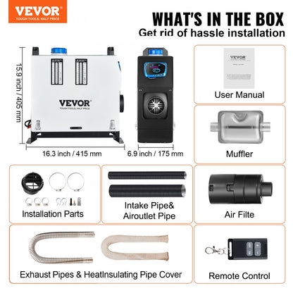 ZM8003 - 12V Diesel Heater for Vehicles, Quick Heating, Low Consumption