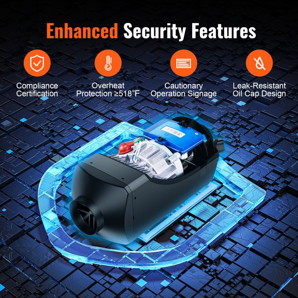 XMZ-D2 - 2KW Bluetooth Diesel Heater for Cars & RVs, Low Noise