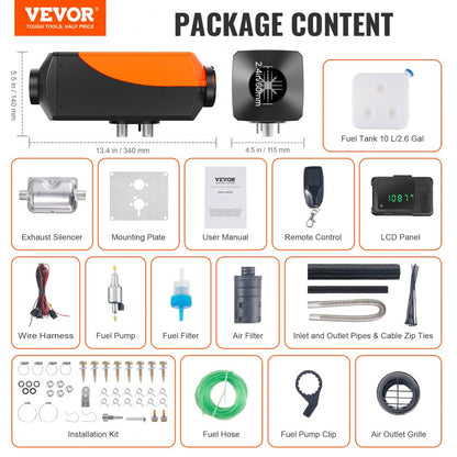 XMZ-D2 - 2KW Bluetooth Diesel Heater for Cars & RVs, Low Noise