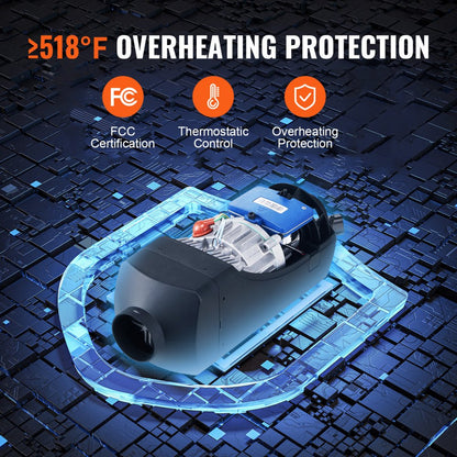 XMZ-D2 - Bluetooth-Controlled Diesel Heater for Cars, RVs, and Trucks