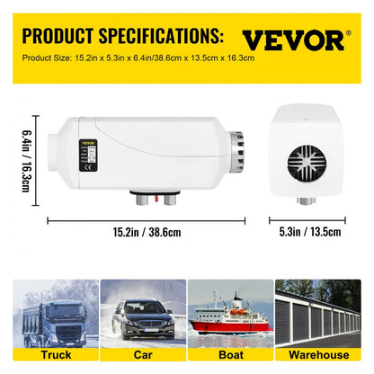 010286435509 - VEVOR 5KW 12V Diesel Heater for RVs and Boats