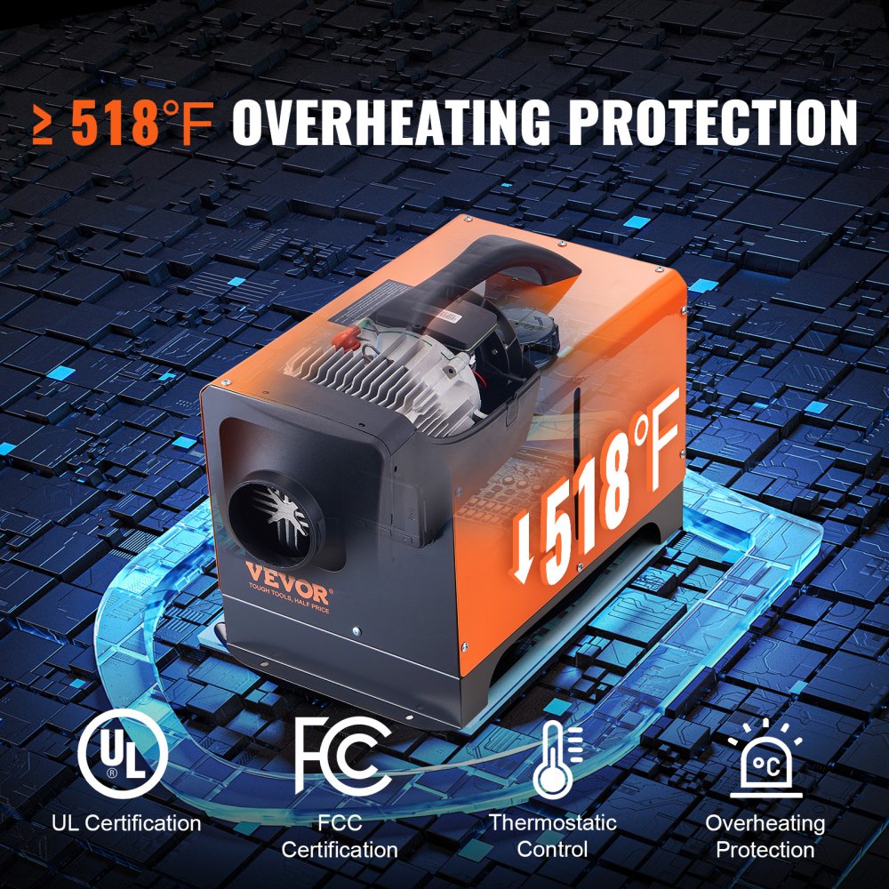 XMZ-D1 - 8KW Diesel Heater with LCD Control for Cars & RVs