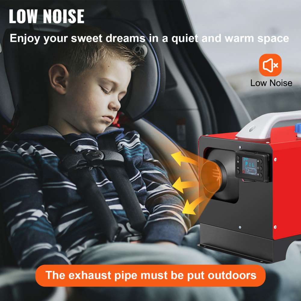 010832407353 - 12V Diesel Air Heater with Remote Control for Fast Winter Heating