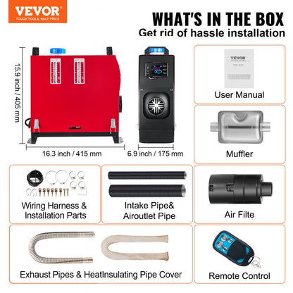 010633661202 - 12V 5KW Diesel Air Heater with Remote Control