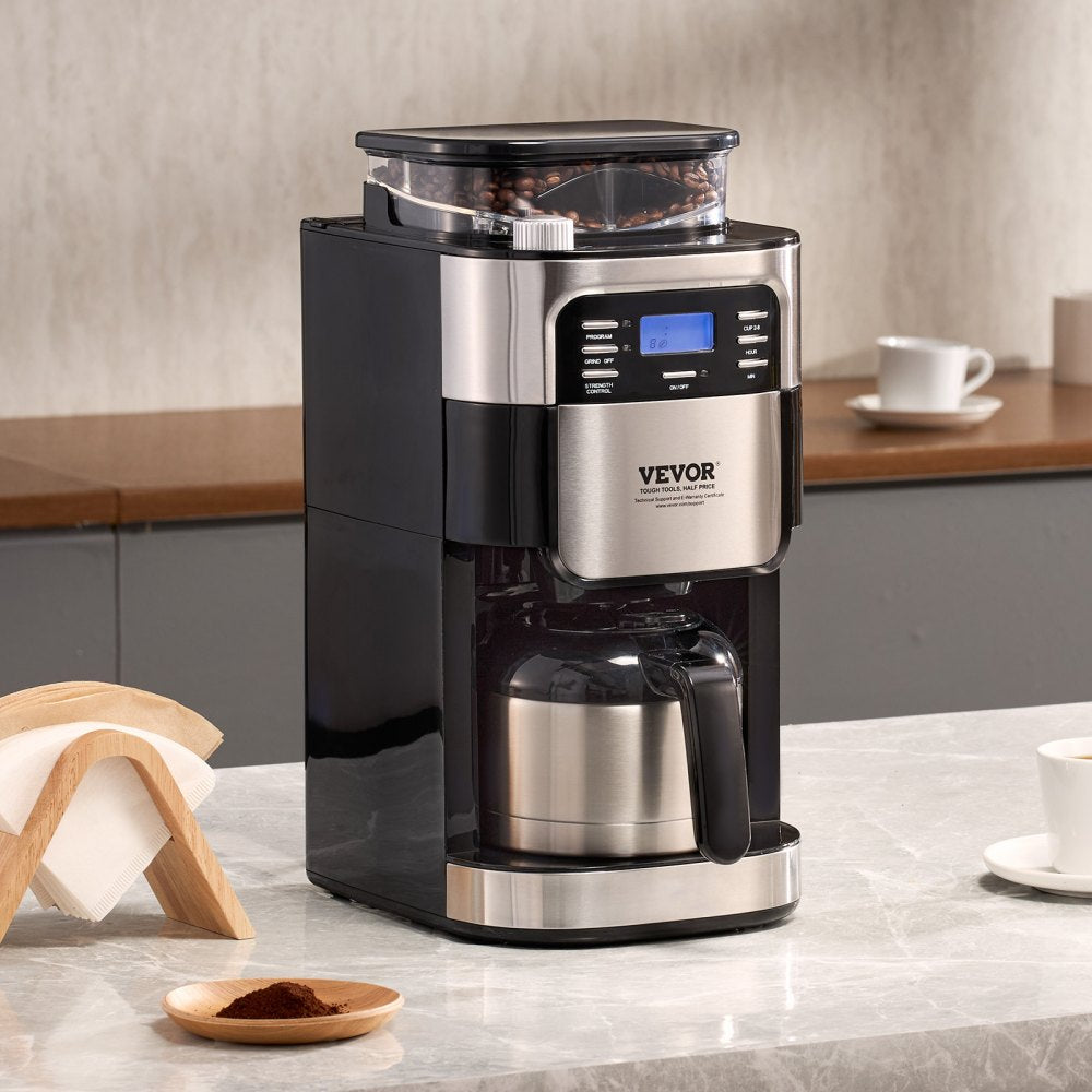 CM1025B - Versatile 8-Cup Coffee Maker with Grinder & 24-Hour Timer