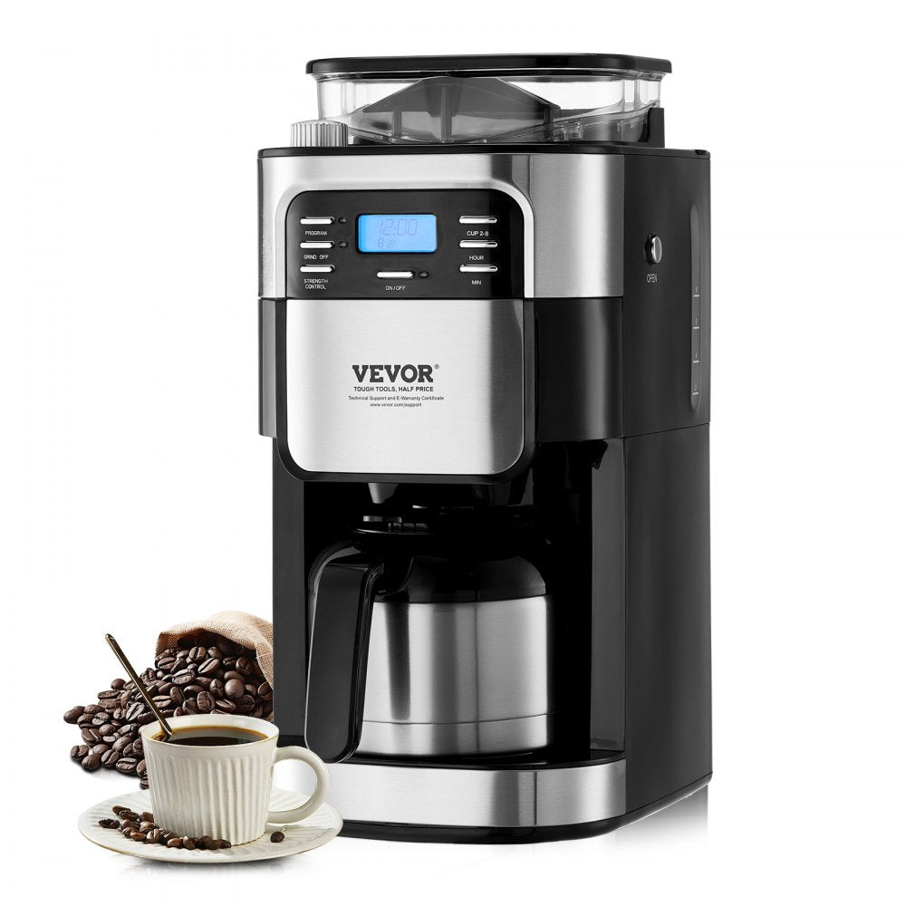 CM1025B - Versatile 8-Cup Coffee Maker with Grinder & 24-Hour Timer
