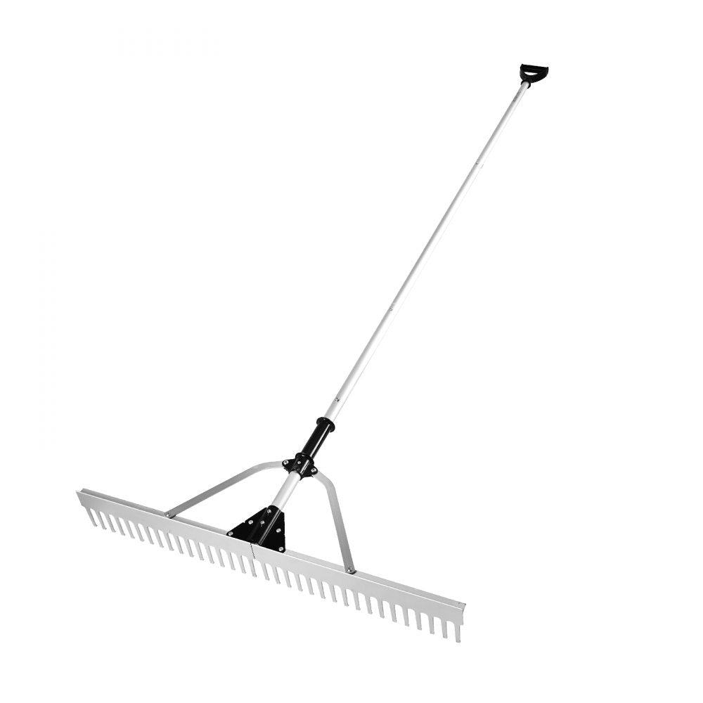 CY-SF14 - 36" Aluminum Landscape Rake with Adjustable Handle and Folding Head
