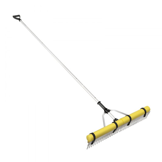 CY-SF14 - 36" Aluminum Landscape Rake with Adjustable Handle and Folding Head