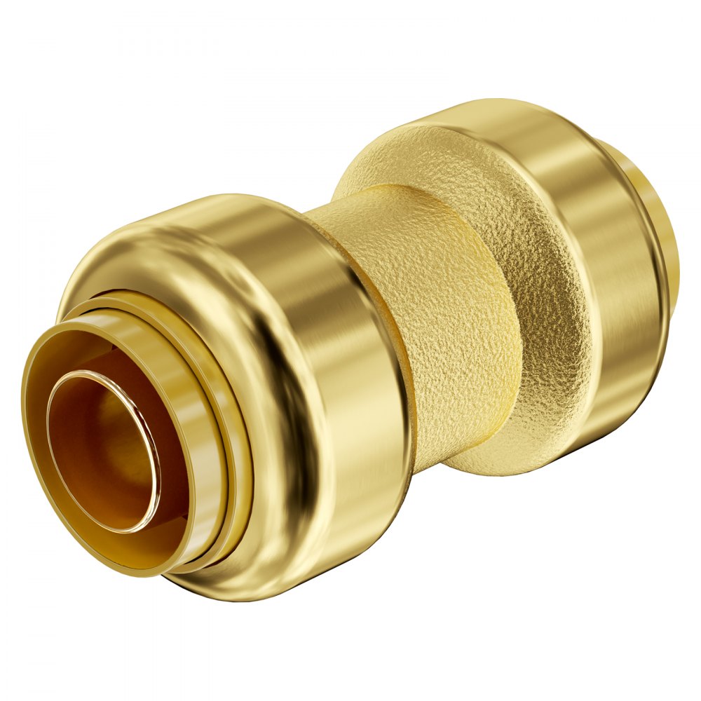 PF7c-S1/2x1/2 - 12PCS Brass Push-Fit Connectors for PEX & Copper Systems