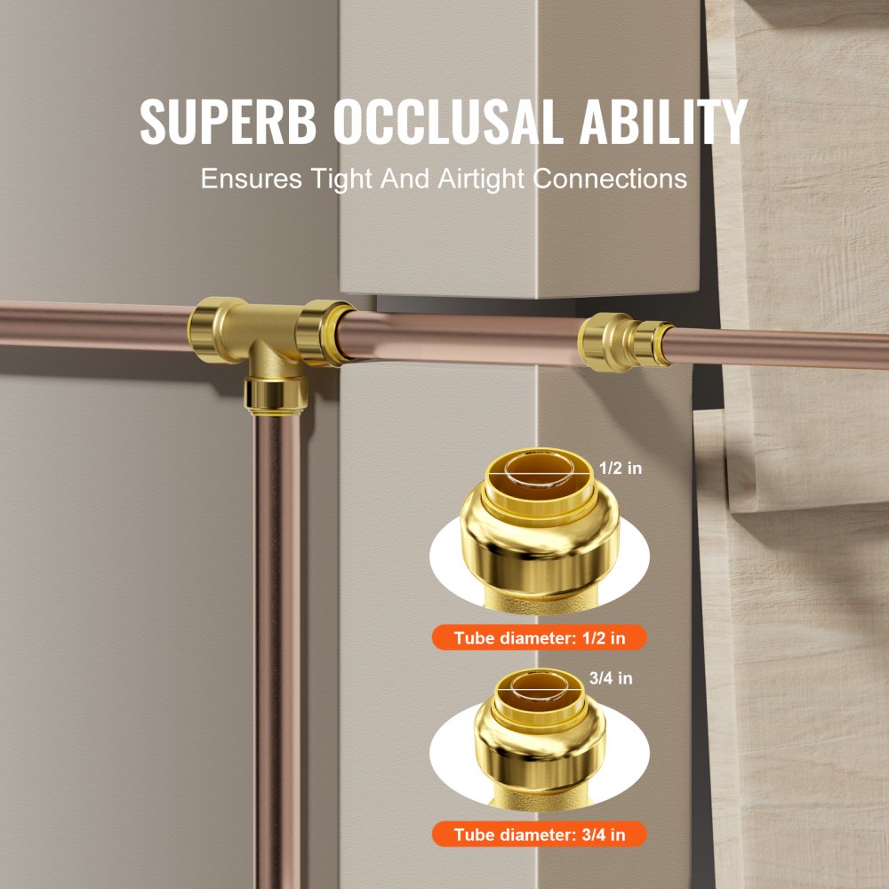 PF7c-S3/4x1/2 - Brass Push-Fit Pipe Fittings for Plumbing and Heating