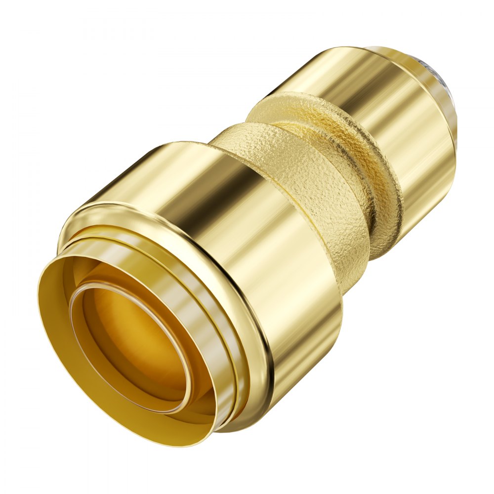 PF7c-S3/4x1/2 - Brass Push-Fit Pipe Fittings for Plumbing and Heating