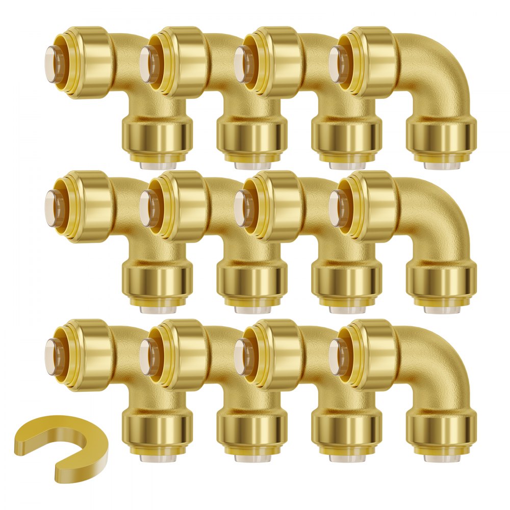PF7c-L1/2x1/2 - 12PCS Lead-Free Brass Pipe Fittings for Plumbing Projects