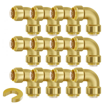 PF7c-L1/2x1/2 - 12PCS Lead-Free Brass Pipe Fittings for Plumbing Projects
