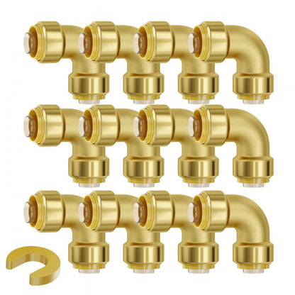 PF7c-L1/2x1/2 - 12PCS Lead-Free Brass Pipe Fittings for Plumbing Projects