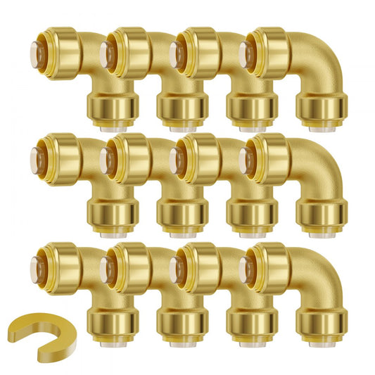 PF7c-L1/2x1/2 - 12PCS Lead-Free Brass Pipe Fittings for Plumbing Projects