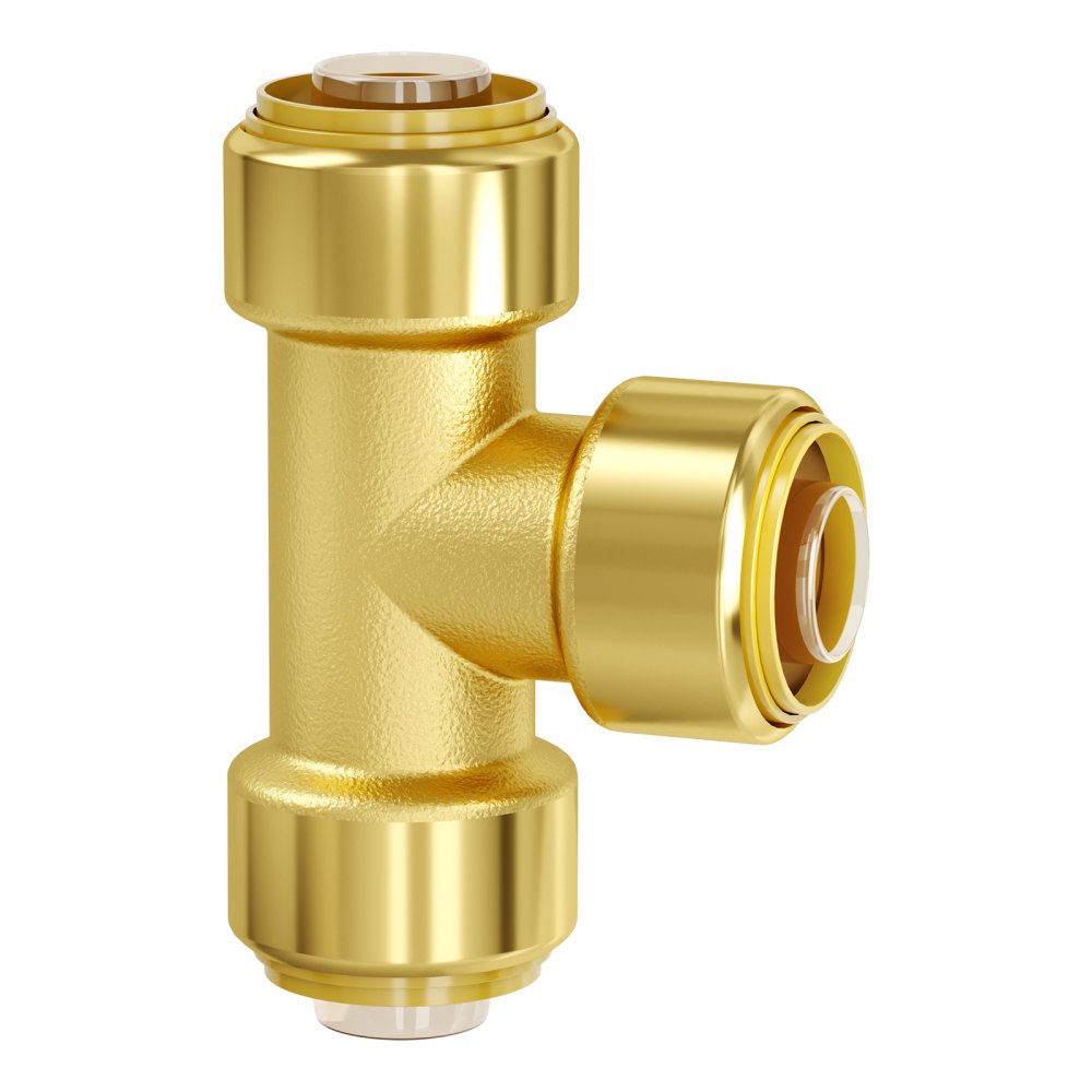 PF7c-T1/2x1/2x1/2 - 12PCS Lead-Free Brass Tee Fittings for Heating & Plumbing
