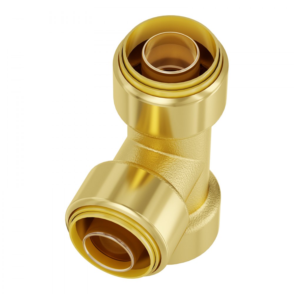 PF7c-T1/2x1/2x1/2 - 12PCS Lead-Free Brass Tee Fittings for Heating & Plumbing