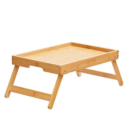 ZM-TP-SKU1 - Lightweight Bamboo Bed Tray Table with Foldable Legs and Phone Section