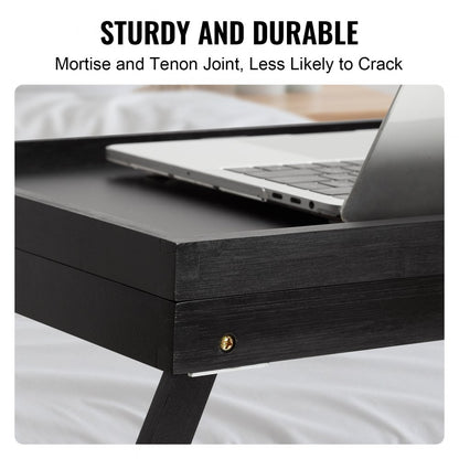 ZM-TP-SKU6 - 20"x12" Bamboo Bed Tray with Lockable Foldable Legs