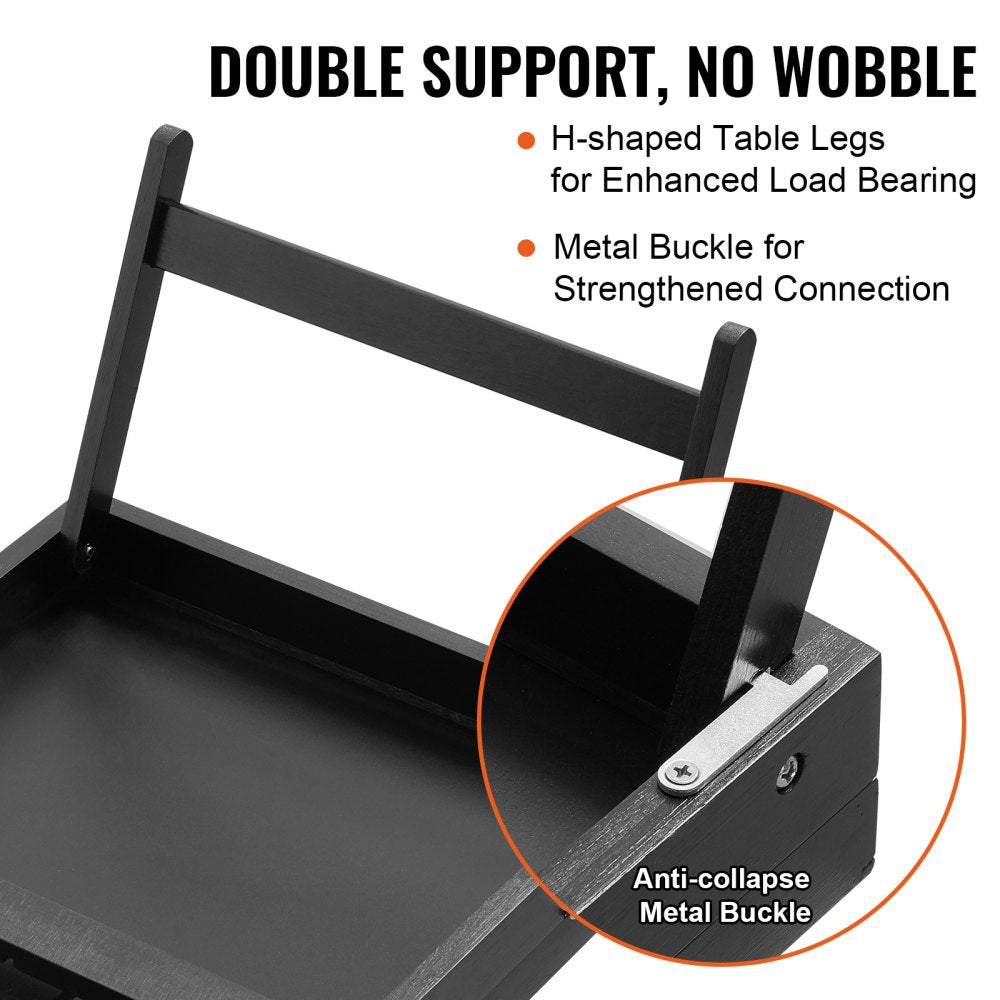 ZM-TP-SKU6 - 20"x12" Bamboo Bed Tray with Lockable Foldable Legs