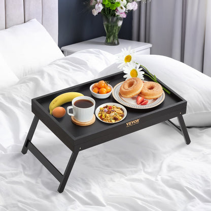 ZM-TP-SKU6 - 20"x12" Bamboo Bed Tray with Lockable Foldable Legs