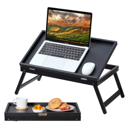 ZM-TP-SKU6 - 20"x12" Bamboo Bed Tray with Lockable Foldable Legs