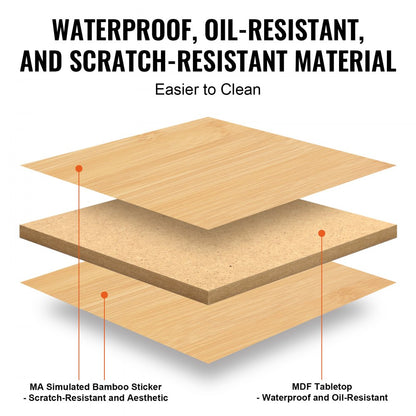 ZM-TP-SKU5 - Versatile Bamboo Bed Tray Table with Foldable Legs & Media Slots